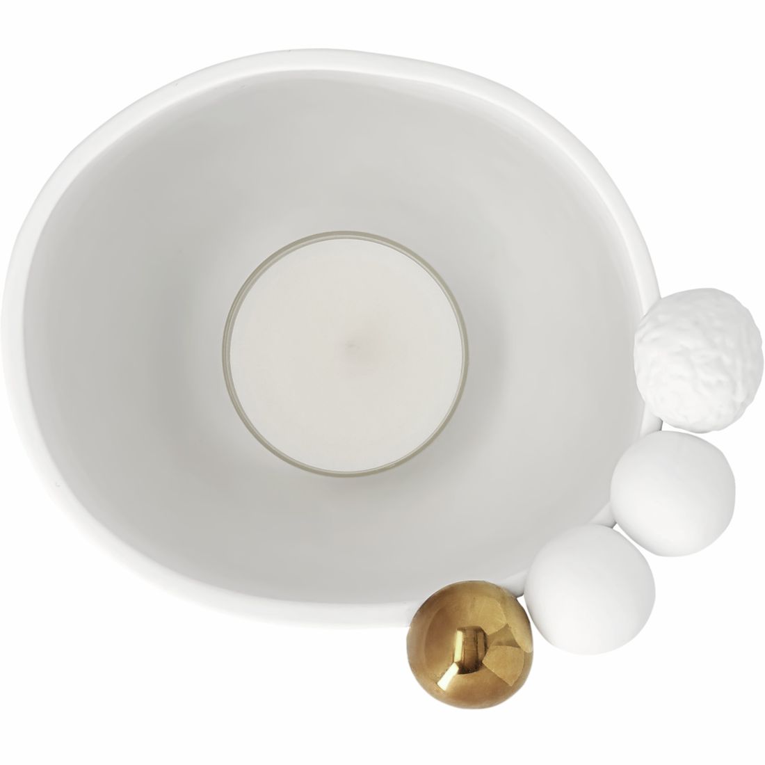 weiße tasse, keramische tasse, kaffee tasse, doodle ball, goldener ball