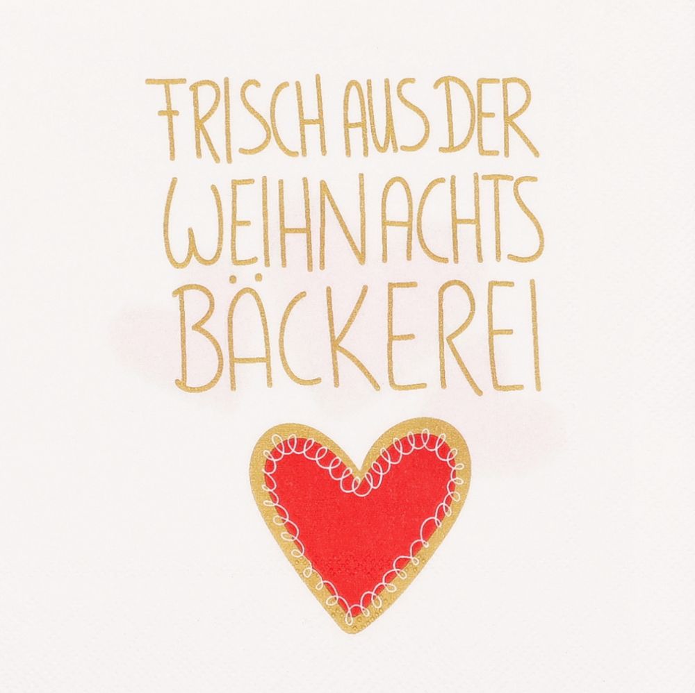 Cocktailservietten "Frisch aus der Weihnachtsbäckerei" Symbol