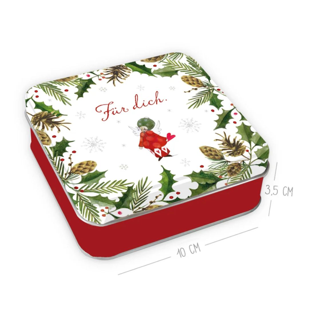 tin, box, weihnachten, rot, deko