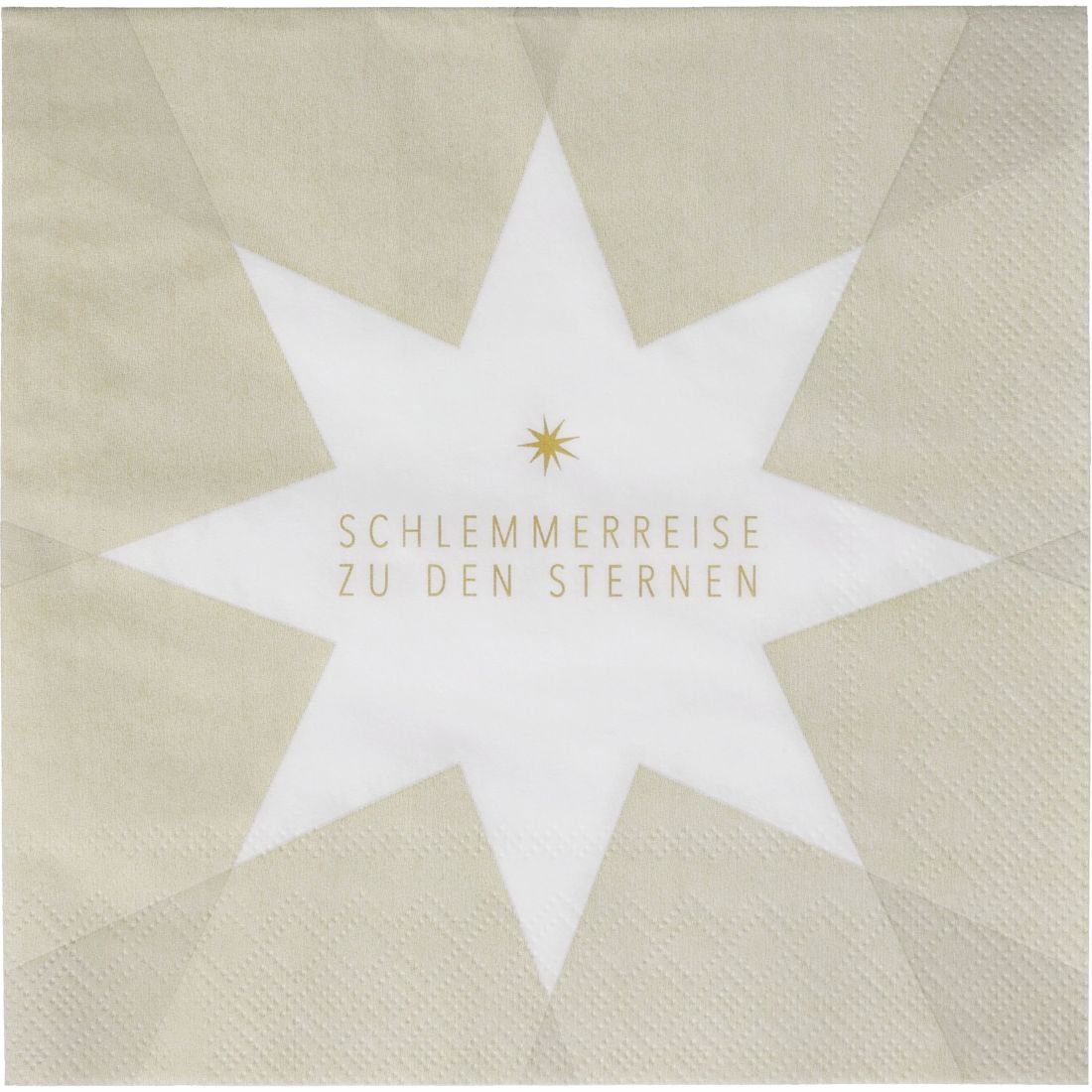 Packung der räder Papierservietten Schlemmerreise zu den Sternen für das Weihnachtsmenü