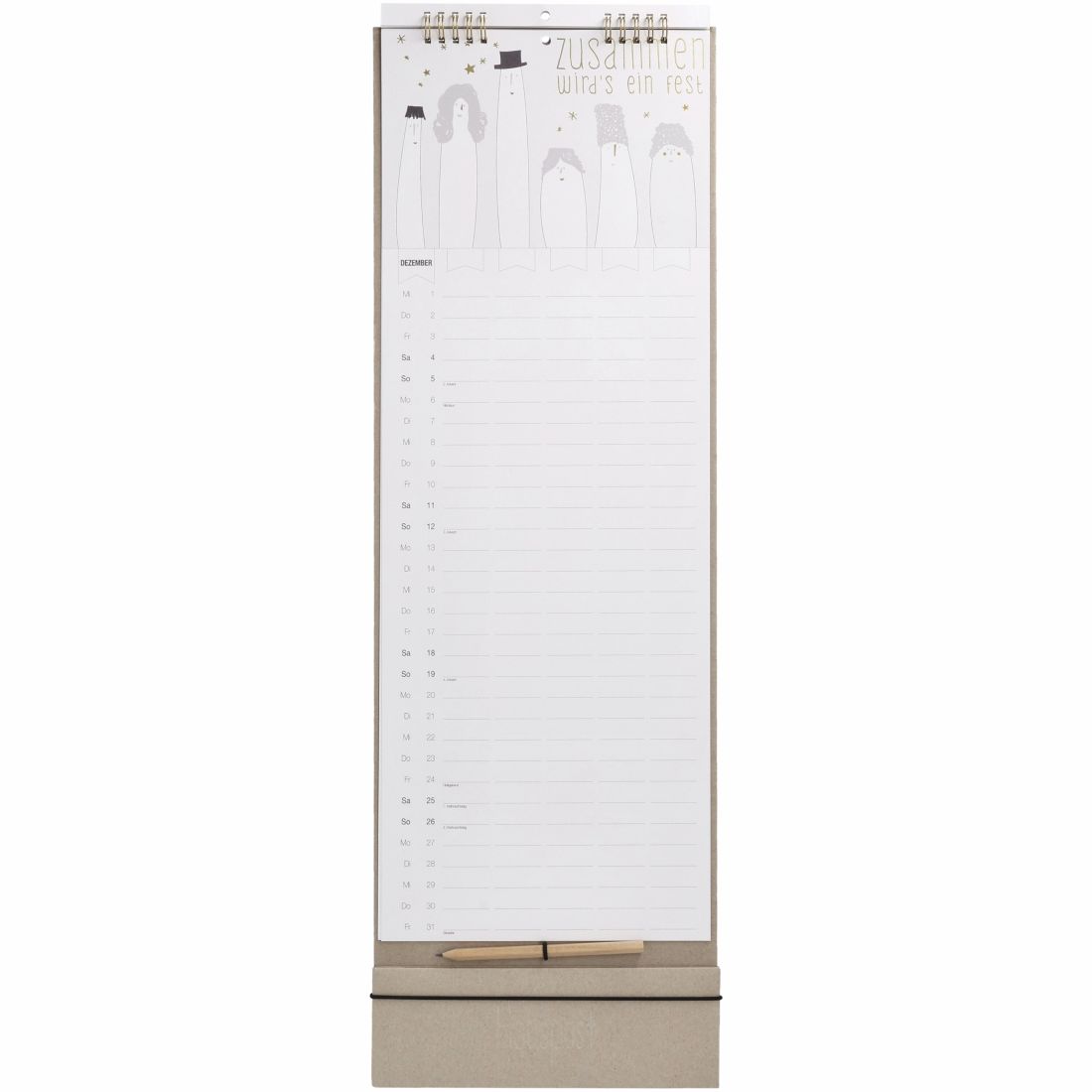 Kartenwand, Kalender, Wandkalender, Notizkalender, Stiftschale