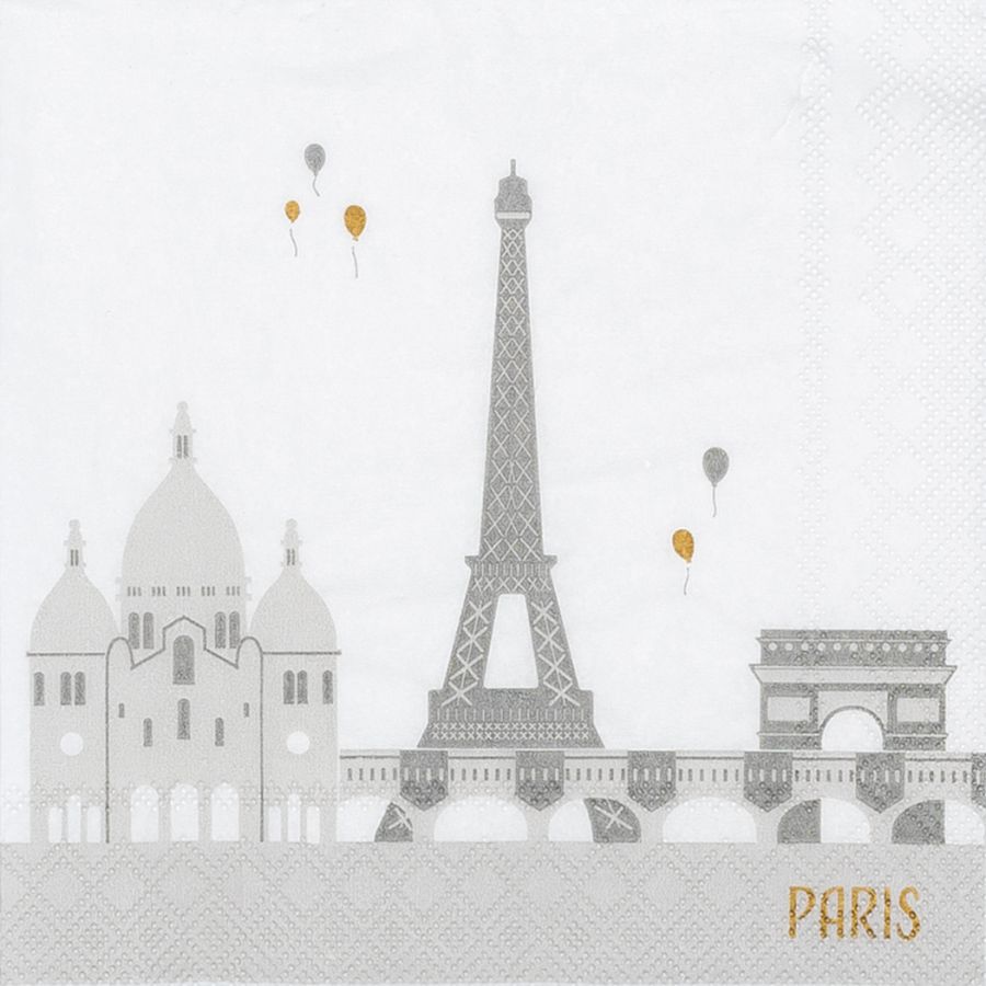 17445_ergebnis Cocktailserviette Stadtsilhouette Paris