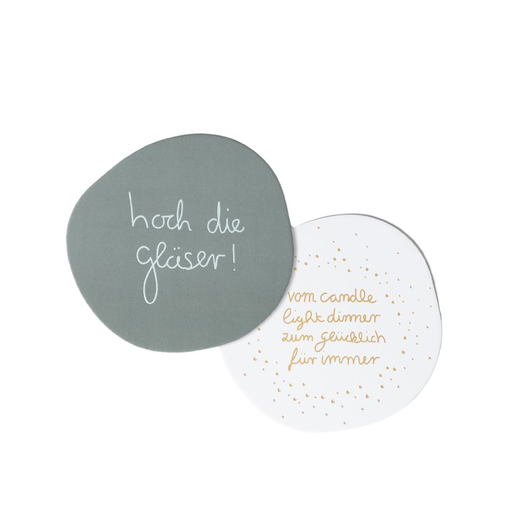 Untersetzer 6er Set "Gläser & Dinner"