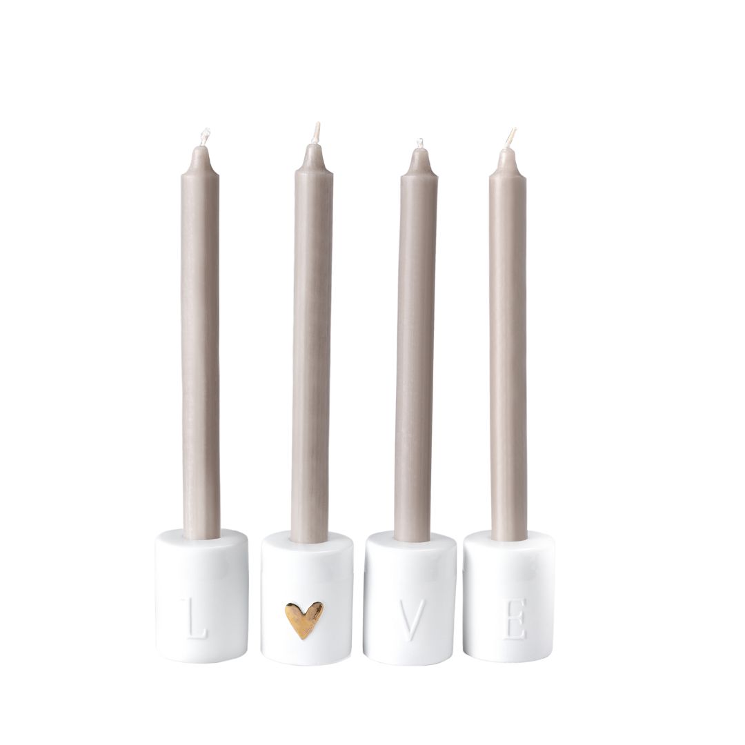 Kerzenhalter Set "Love" Kerze