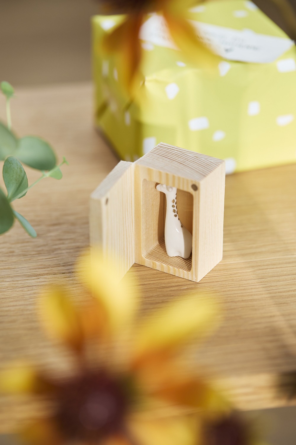 Holzfigur, Giraffe, Schnellverschluss, Miniatur, Geschenkidee