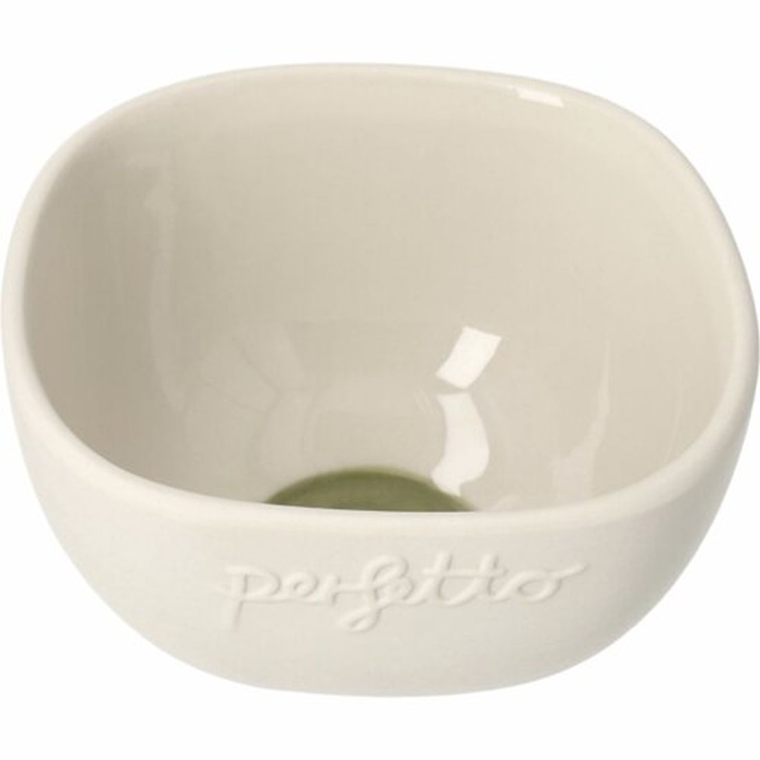 Kleines räder Steinzeug Schälchen perfetto in Beige und Grün 9cm