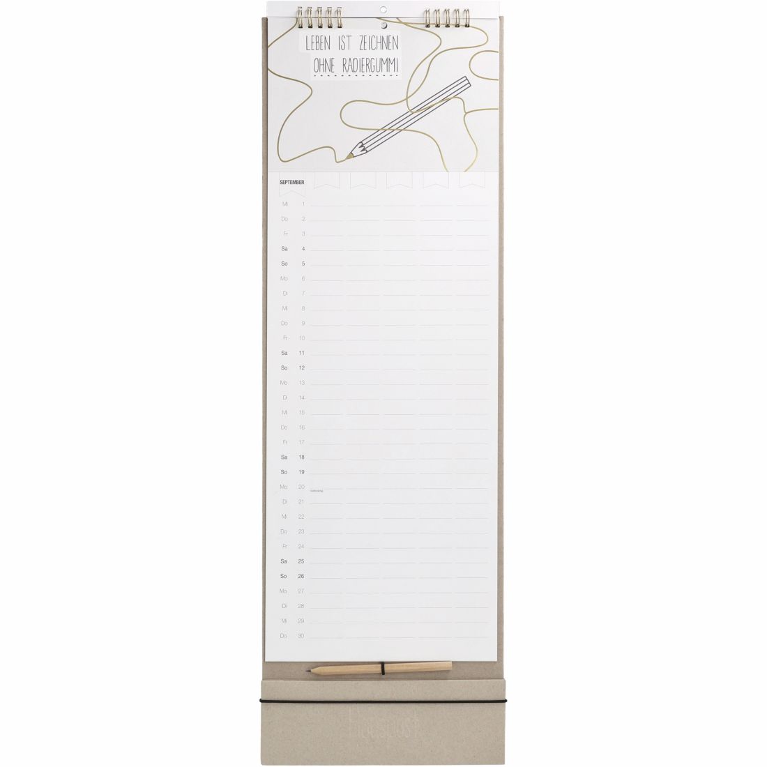 Kalender, Wandkalender, Tagesplaner, Bleistift, Notizblock