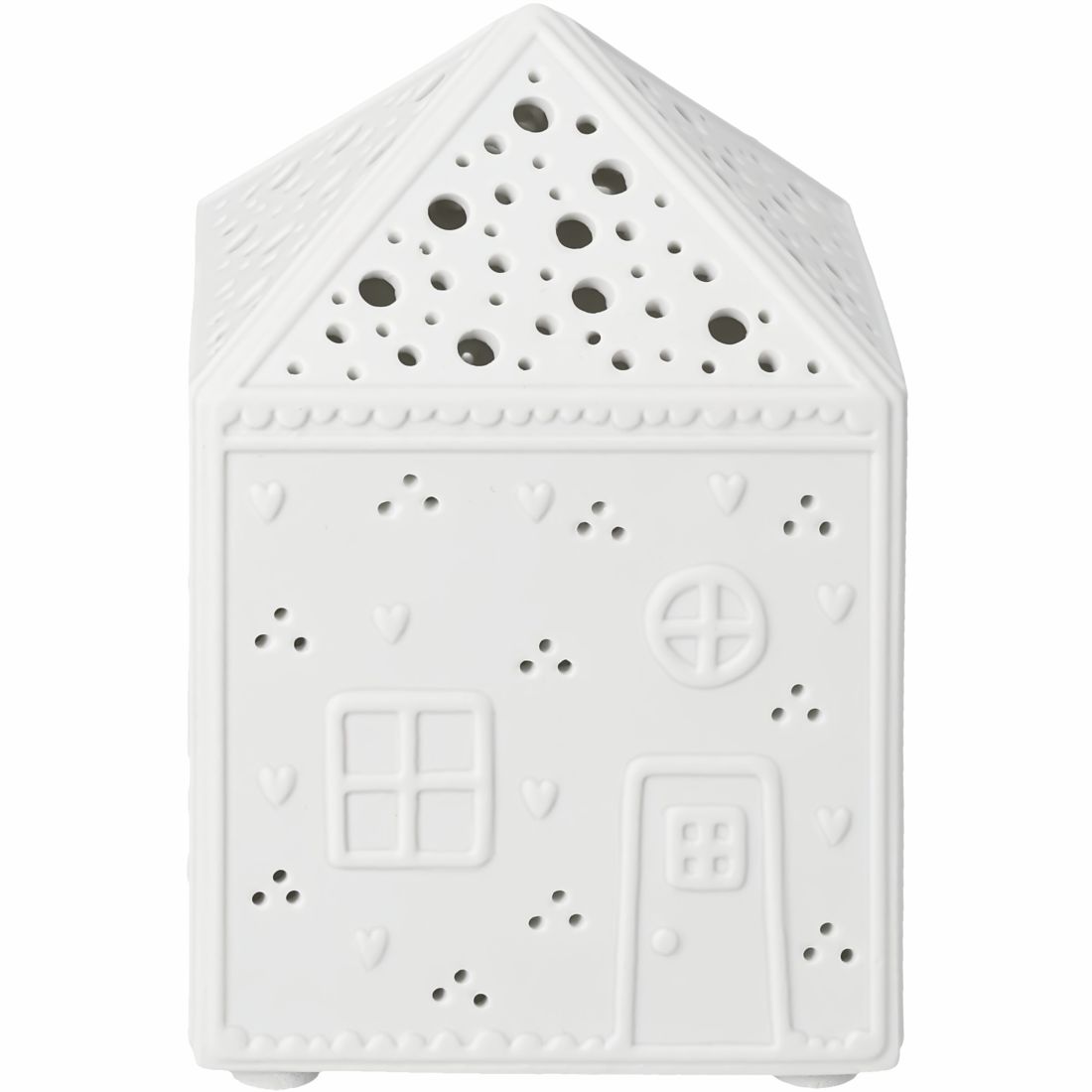 Porzellan, Miniaturhaus, Löcherlama, Häuschen, Dekoration