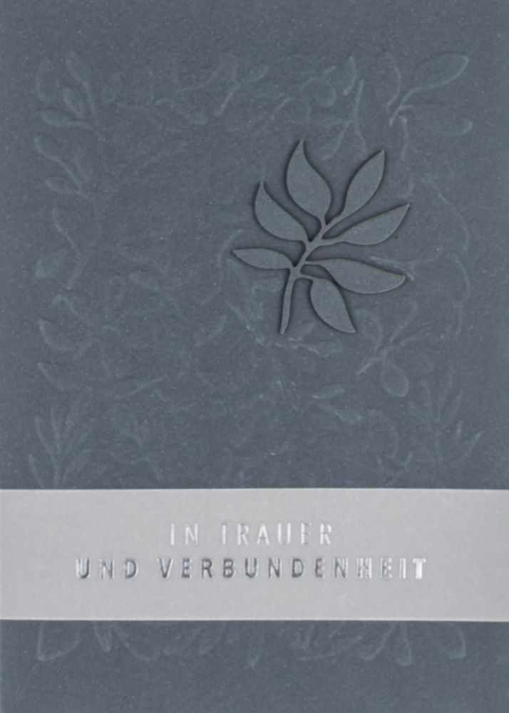63456_result Blattelement Kondolenzkarte "In Trauer und Verbundenheit"