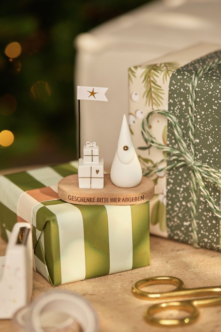Porzellan Santa, Weihnachten, Paket, Dekoration, Geschenke