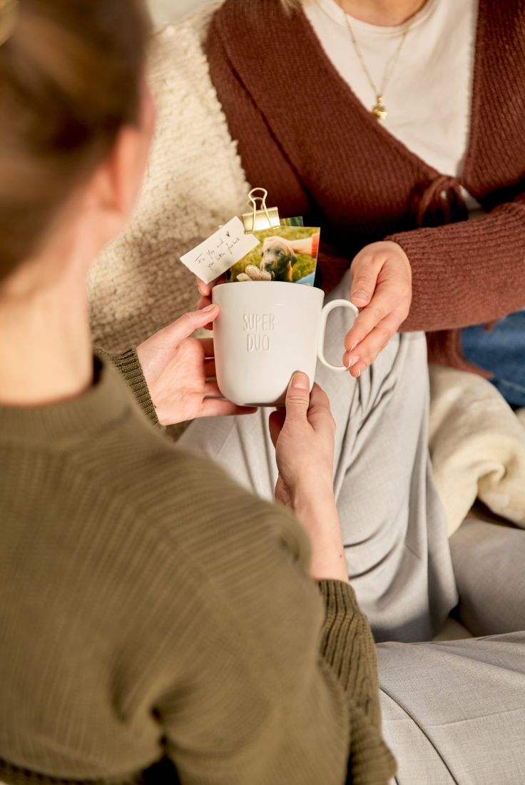 Kaffeebecher, Becher, Tasse, Geschenkbecher, Mug mit Anhängern
