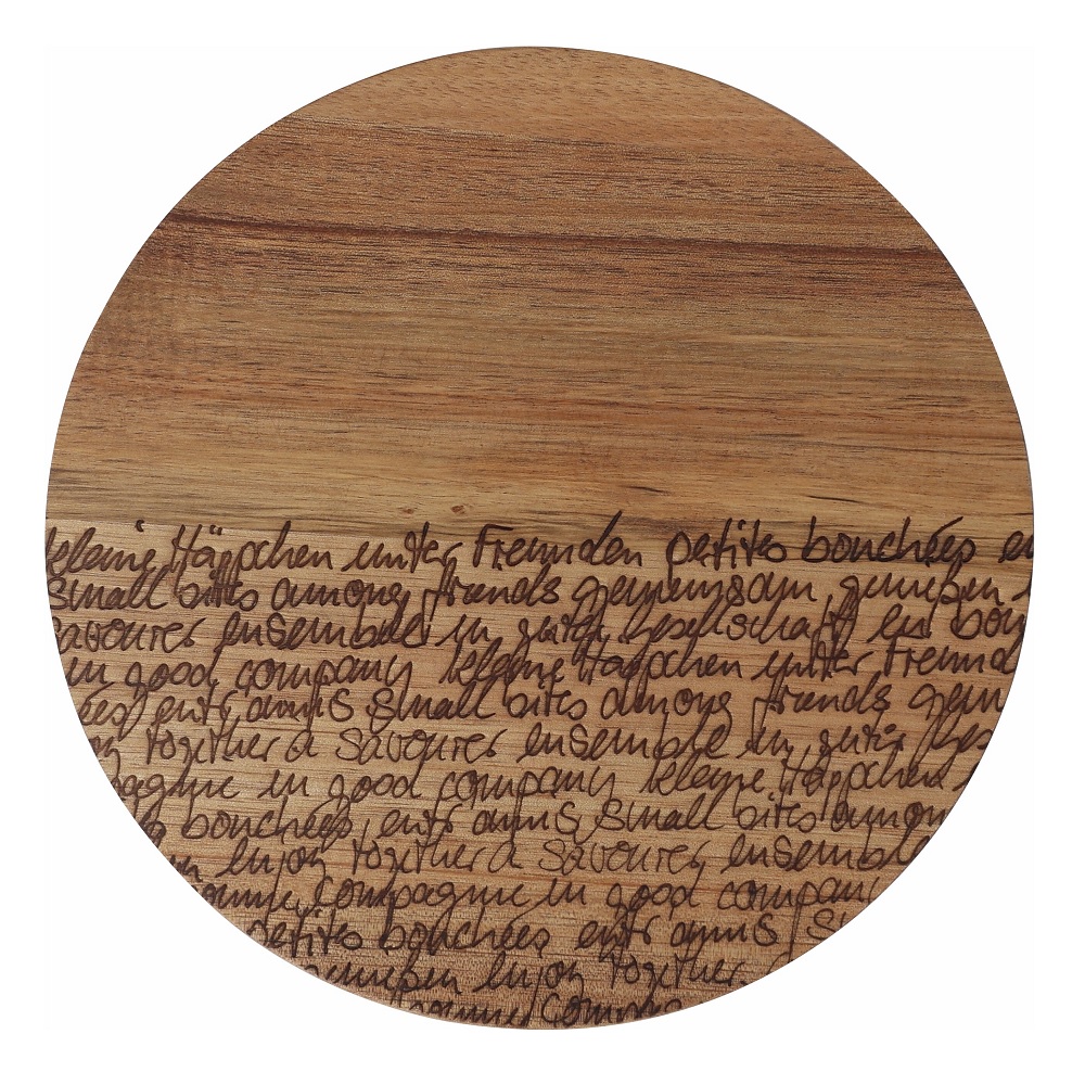 Häppchenweise Brettchen Holz, Text