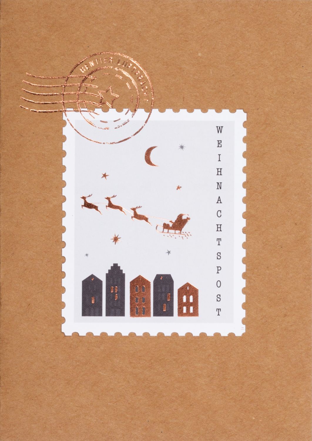 Briefmarkenkarte "Weihnachtspost"