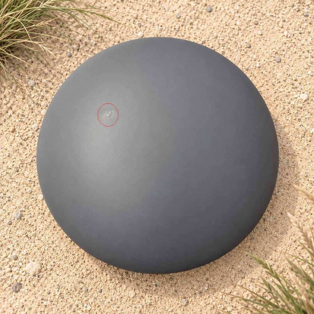 Grommet, Außenbereich, Ball, Grau, Oberflächenfehler