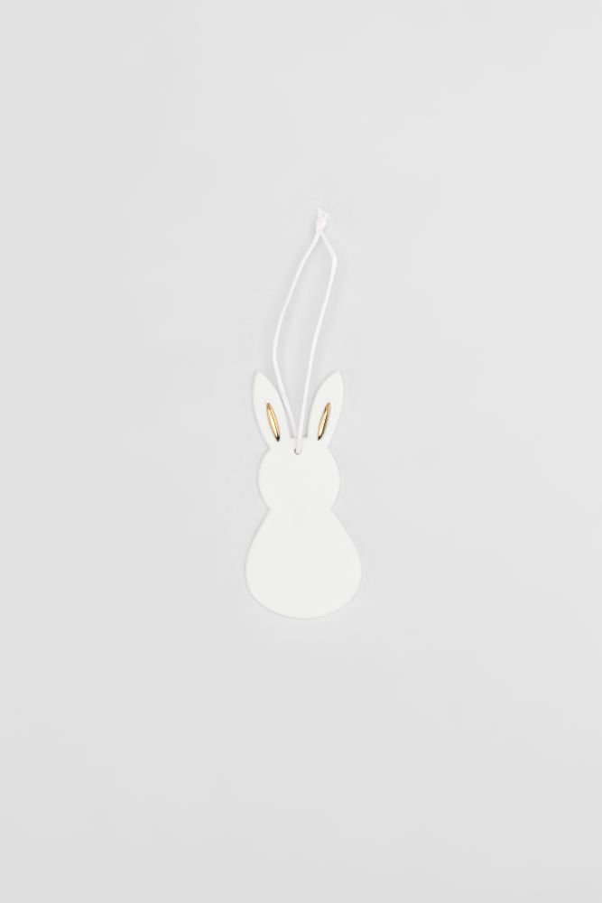 Porzellananhänger Hase Weiß