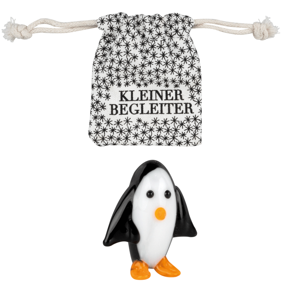 r_90250 Xmas Taschenbegleiter Glas "Kleiner Begleiter - Pinguin"