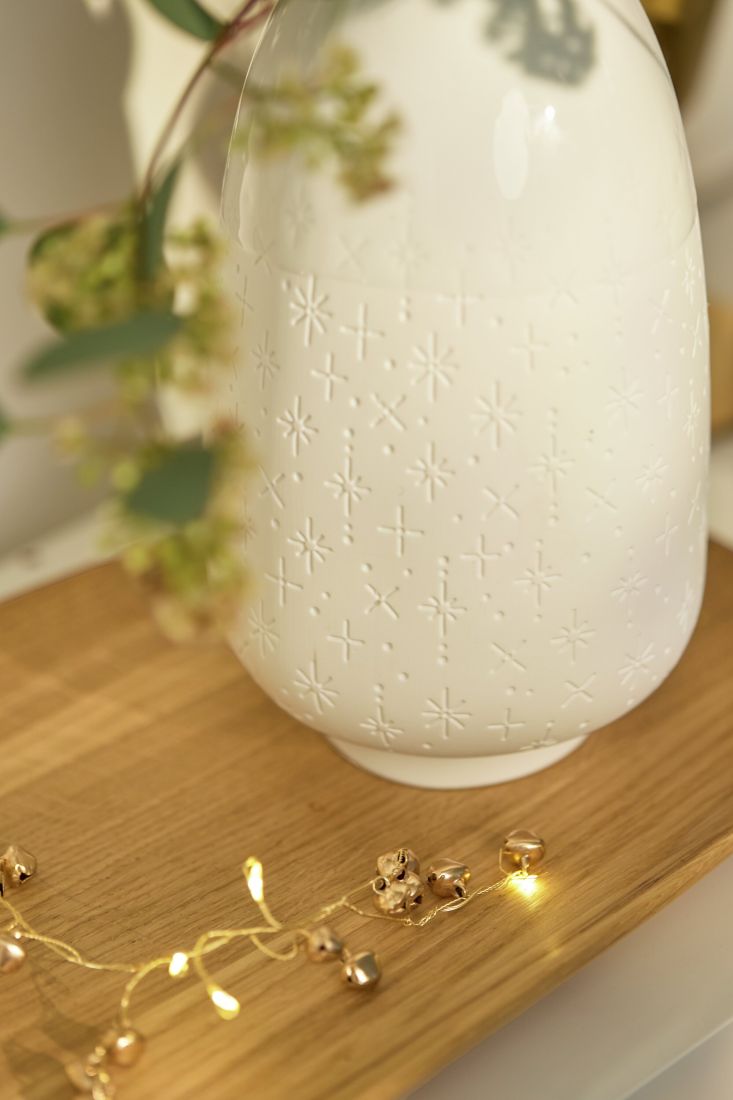 Vase, Porzellan, weiße Vase, Mustervase, Dekor