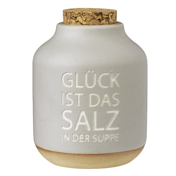 Gewürzflasche "Glück ist das Salz in der Suppe"