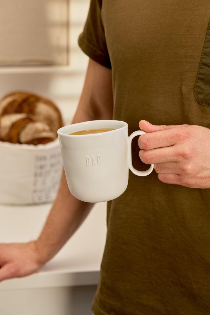 haferl, kaffeebecher, weißer becher, dad, mug