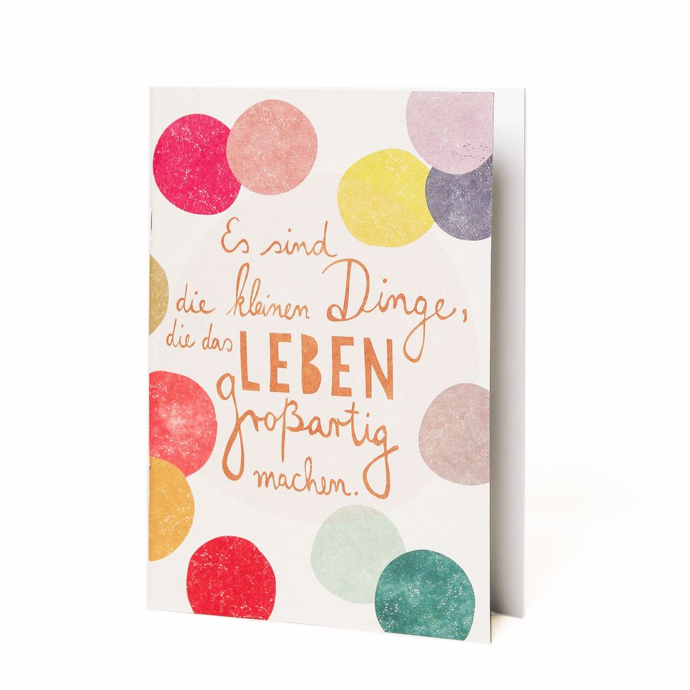 Schreibheft "Es sind die kleinen Dinge" Briefumschlag, Grußkarte, Post