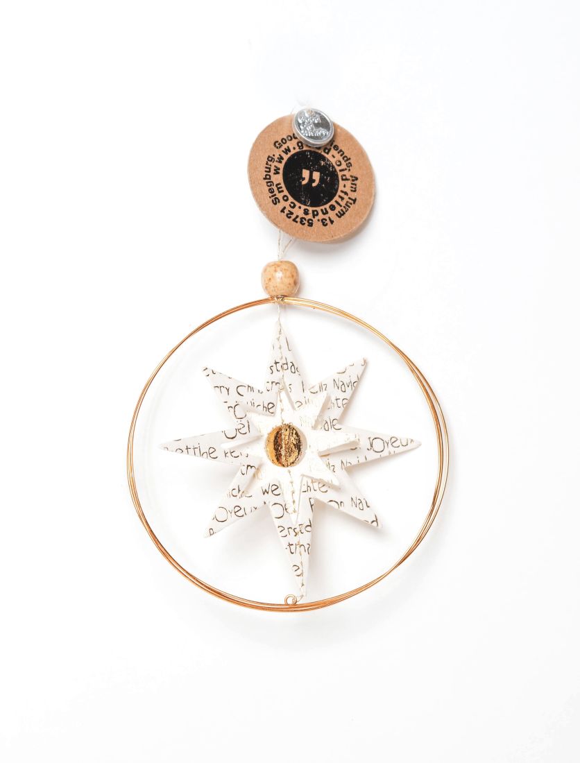 Goldsternornament Kreis/Schrift Zubehor, Schmuck, Halskette, Ohrring