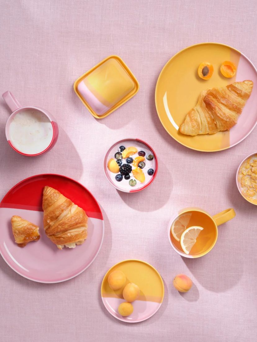 Croissant, Snack, Frühstück, Geschirrset, Mahlzeit