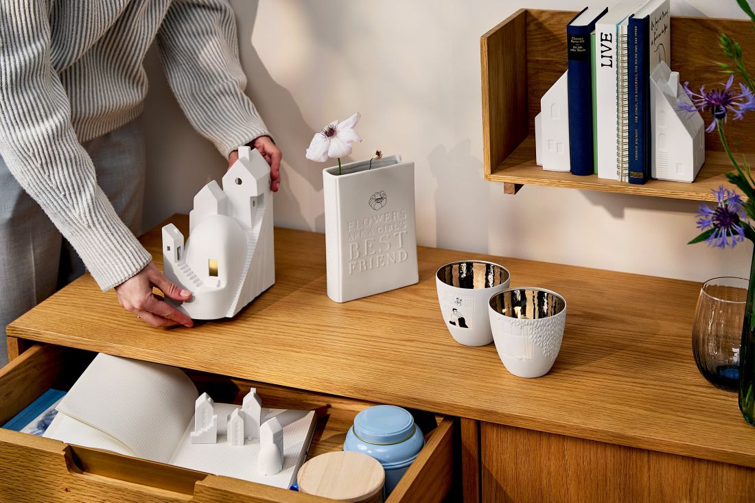 Porzellan, Dekor, Tassen, Miniaturmodell, Bücherregal-Accessoire