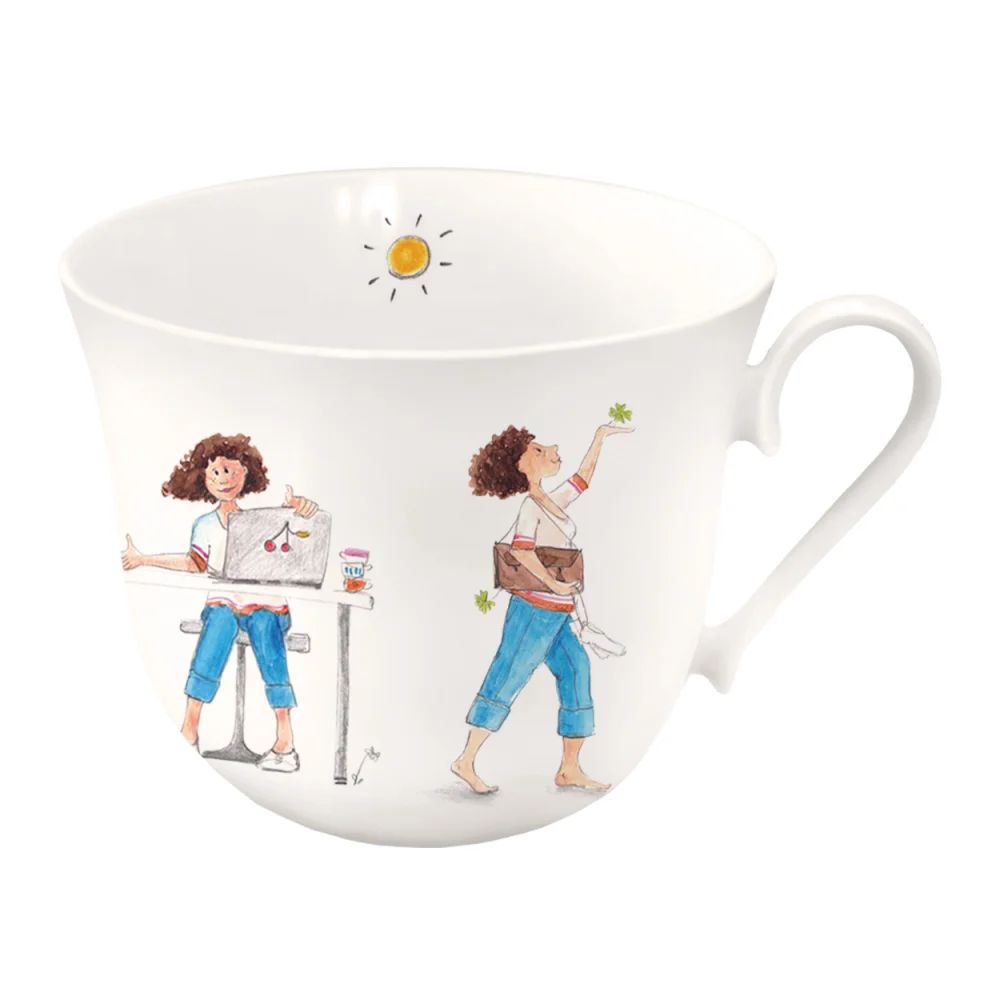 Tasse, Becher, Porzellan, Illustration, Kunstmotiv