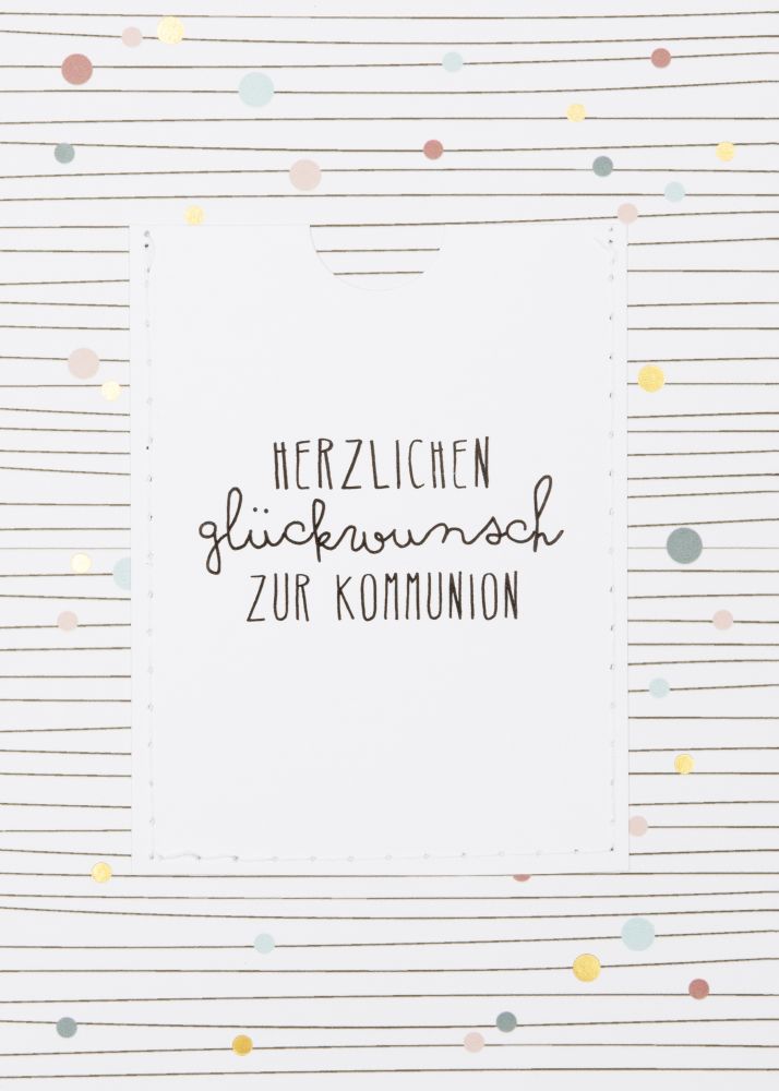 Gutscheinkarte "Herzlichen Glückwunsch zur Kommunion"