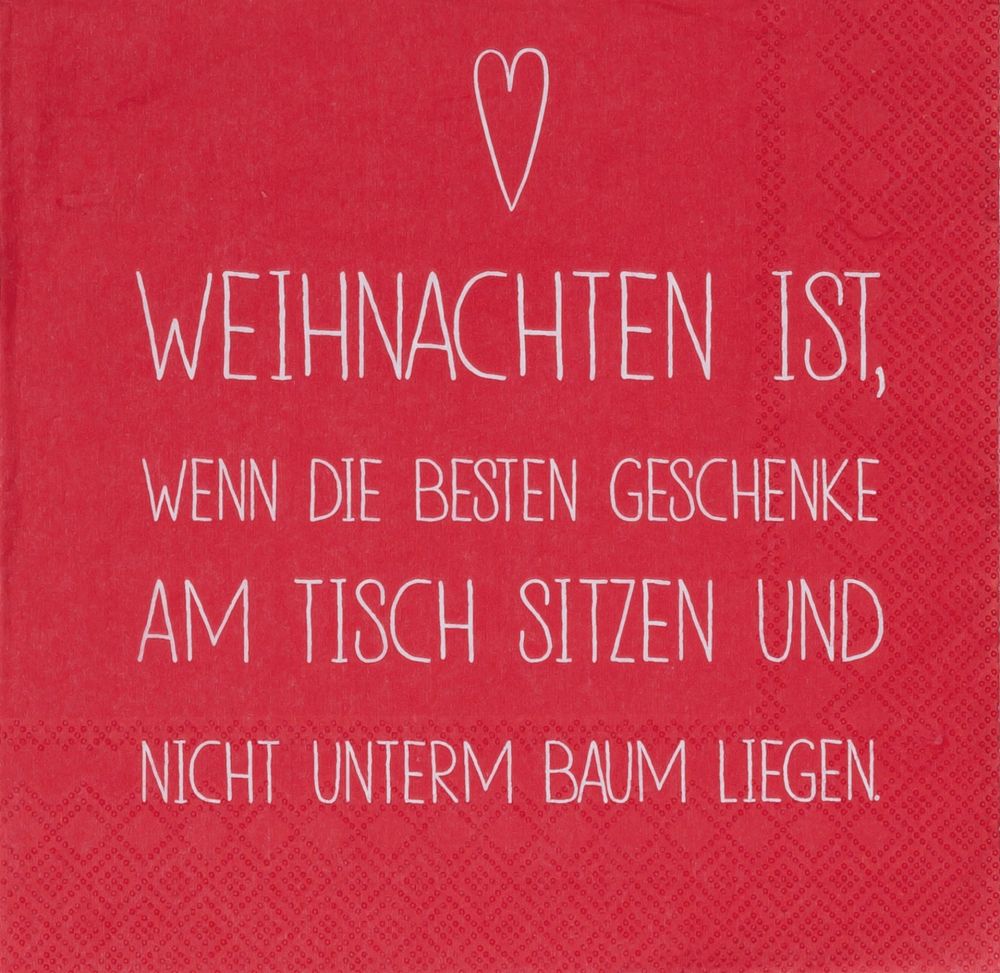 Serviette "Weihnachten ist, wenn die besten"
