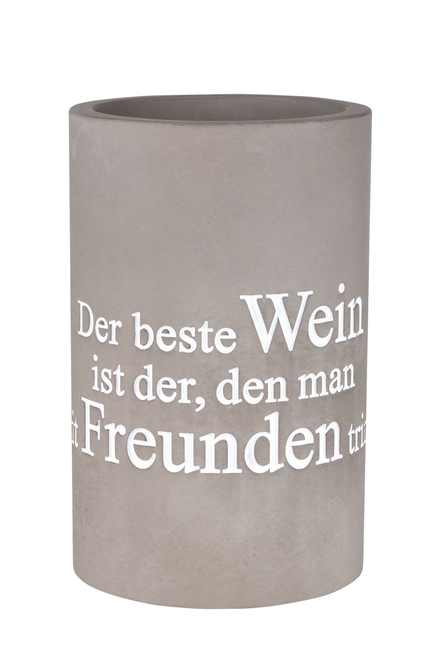 Beton Flaschenkühler "Der beste Wein"