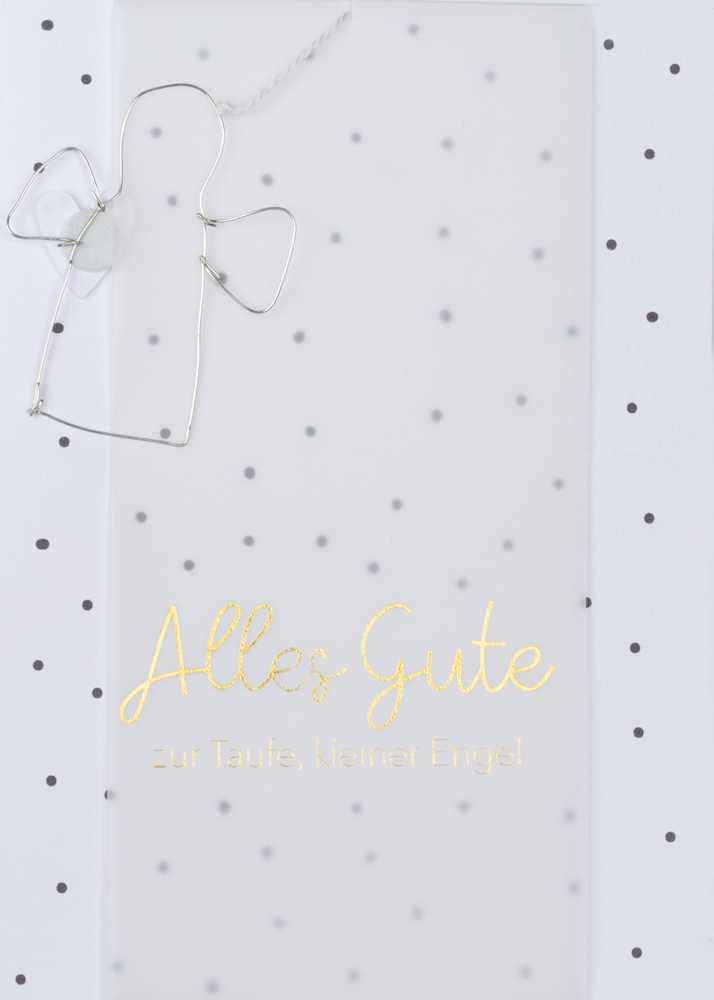 Drahtkarte "Alles Gute zur Taufe..."