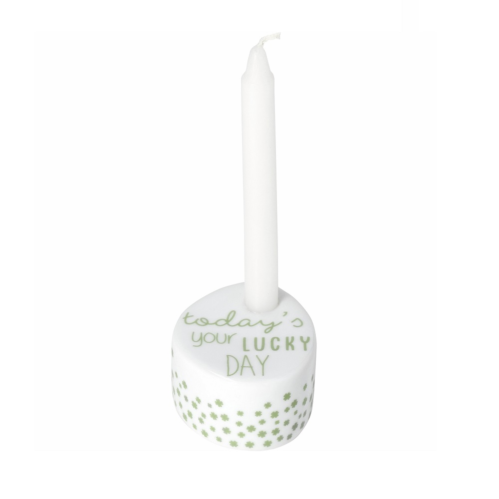 Wunschkerze "Today´s your lucky day" Kerze, Rauchrohr