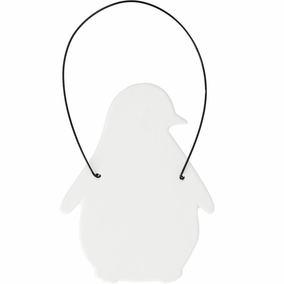 Deko-Anhänger, Hängedeko, Pinguin, Weiß, Filigrane Form