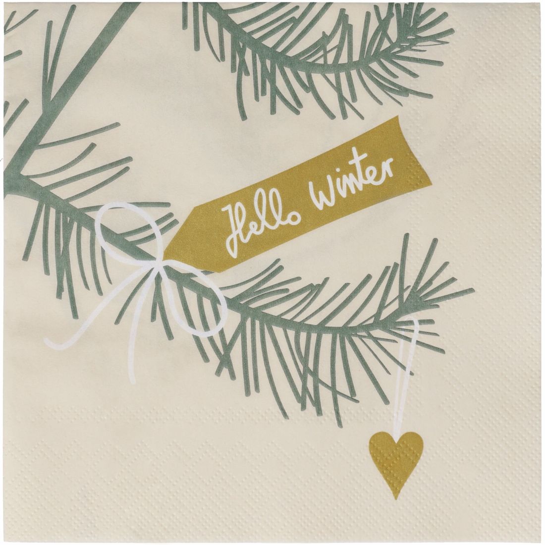 Packung der 3-lagigen räder Papierservietten Hello Winter für die gesamte Winterzeit
