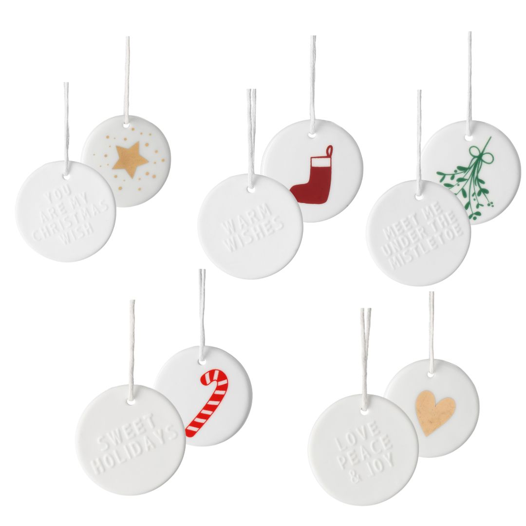 Winterbotschaften englisch 5er Set Zubehör, Ohrring, Schmuck