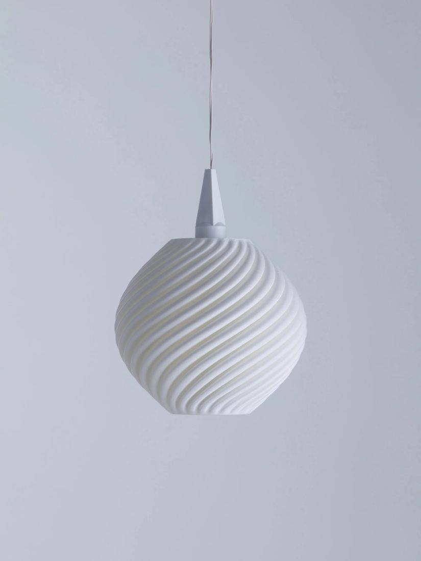pendant, Leuchte, Kugel, Weiß, Twist