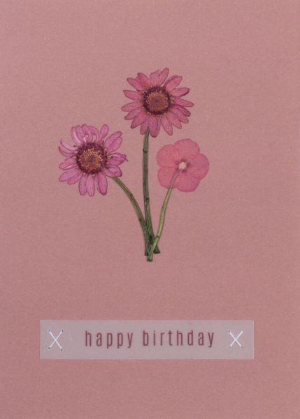 Blumengruß Glückwunschkarte "Happy Birthday"