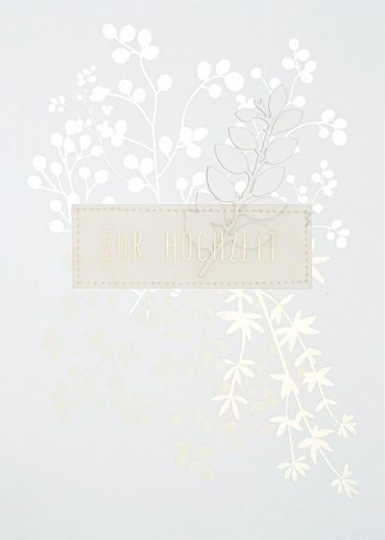 Papierblumenkarte "Zur Hochzeit"