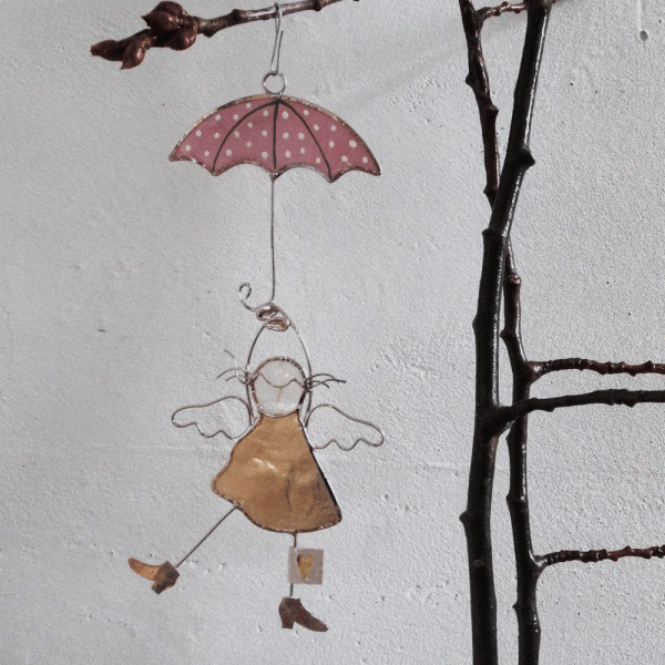 Schwebende Engel "Regenschirm"