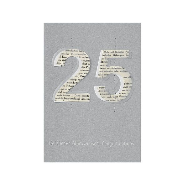 Jubiläums Variationskarte "25"