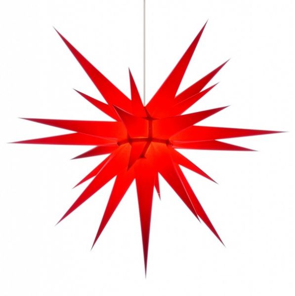 Herrnhuter Stern für Innen, Rot 80 cm