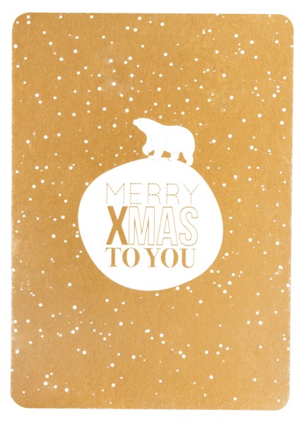 Schneepostkarte "Merry X-Mas"