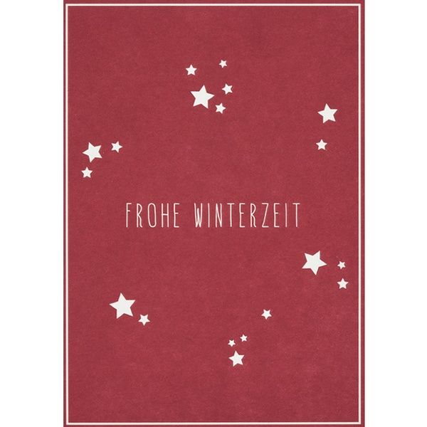 Winter Postkarte &quot;Frohe Winterzeit&quot;
