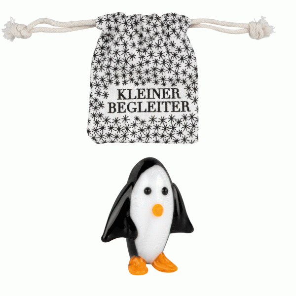 Xmas Taschenbegleiter Glas "Kleiner Begleiter - Pinguin"