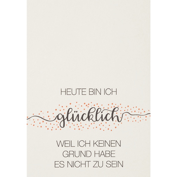 Motivations Postkarte Glucklich Von Rader Design Hals Ueber Krusekopf Gmbh