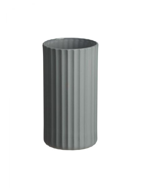 Vase basalt mit Rillenstruktur yoko 16 cm