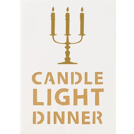 Lichttütenkarte Candle Light Dinner