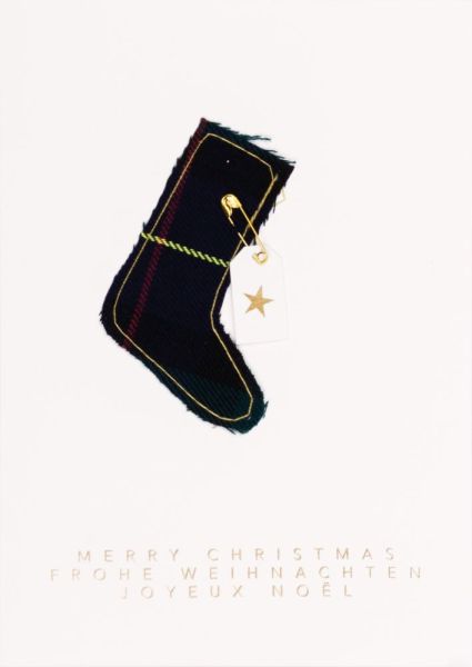 Winterkleiderkarte "Frohe Weihnachten, Merry Christmas"