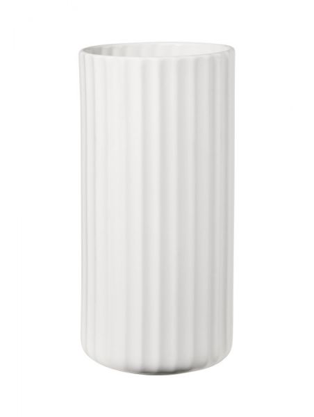 Vase weiß mit Rillenstruktur yoko 16 cm